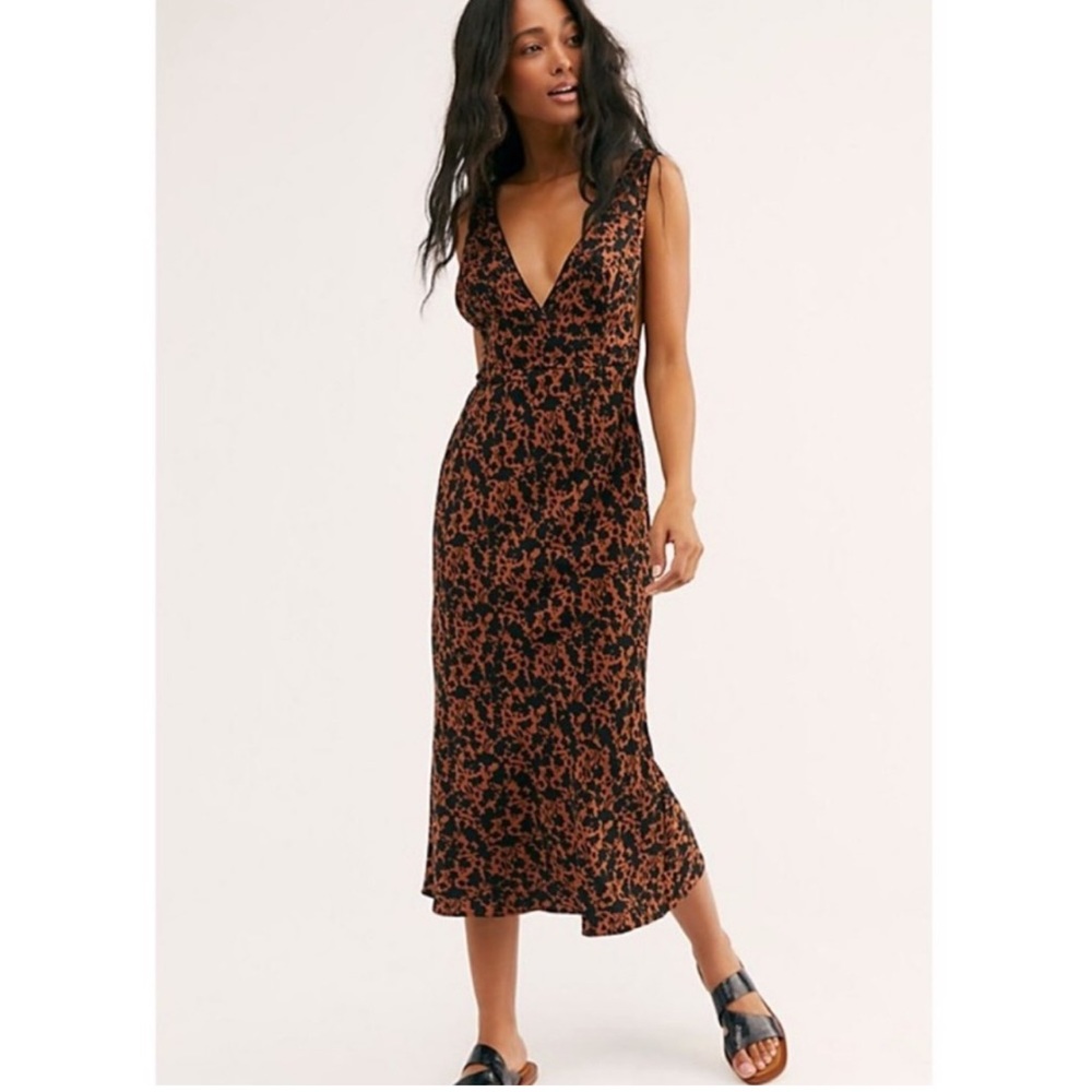 Free People Ohh La La Midi Dress 0 NEW